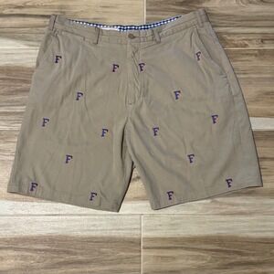 Pennington & Bailes Florida Gators Embroidered Khaki Chino Shorts Mens‎ 38 Tan
